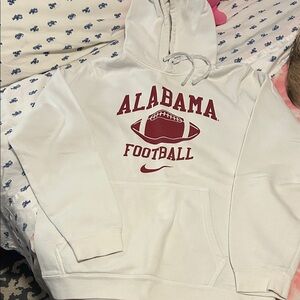 Nike White and Red Alabama Hoodie